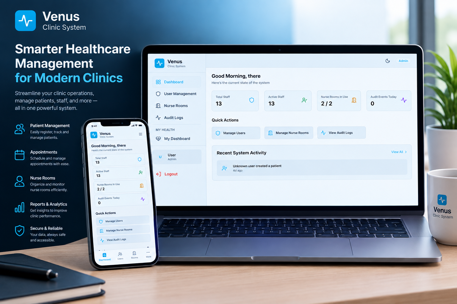 Screenshot of Venus application interface